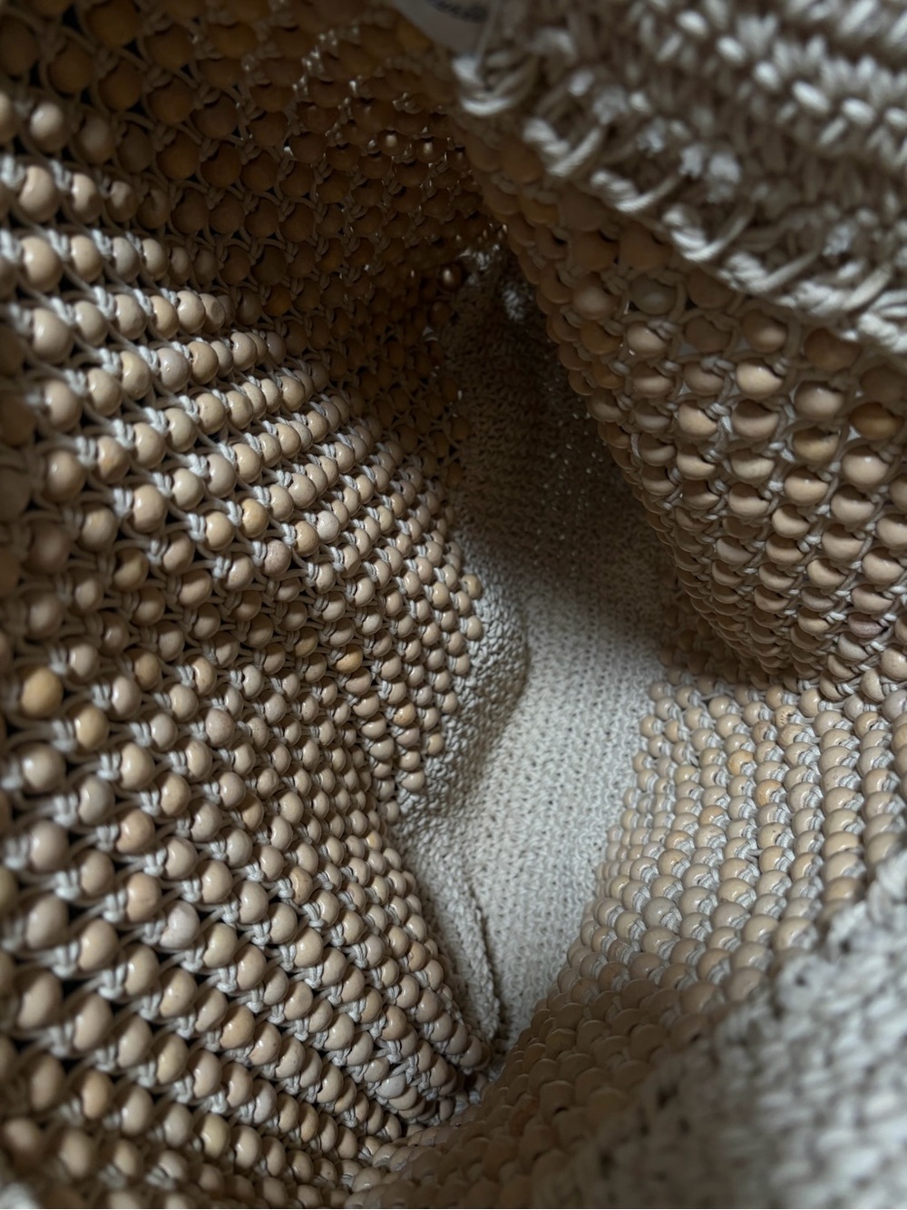 Madewell Woven Beaded Tote Bag in Natural Cream - Picture 4 of 4